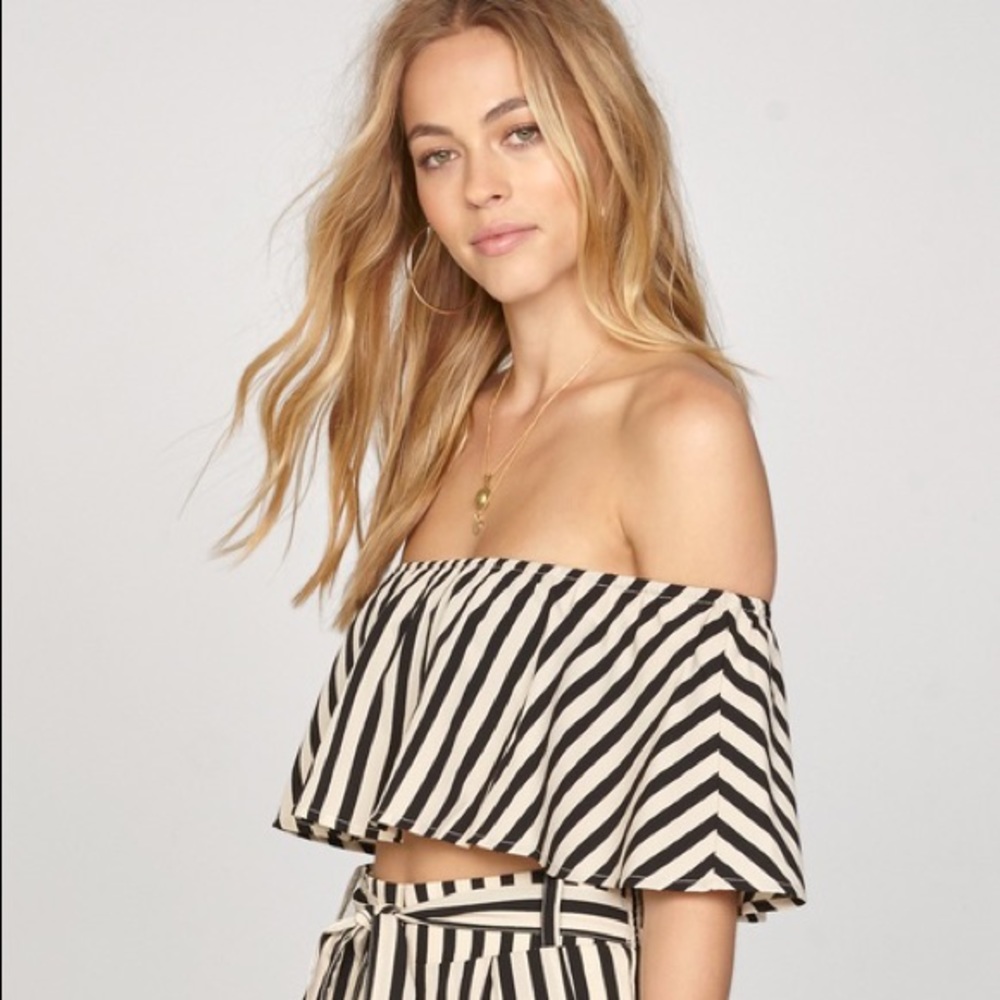 Amuse Society Off The Shoulder Woven Top